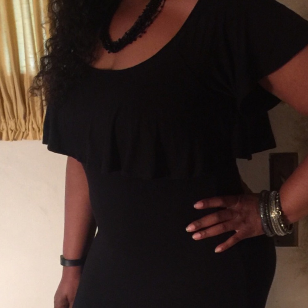Black Ruffle Dress - Picture 3 of 5